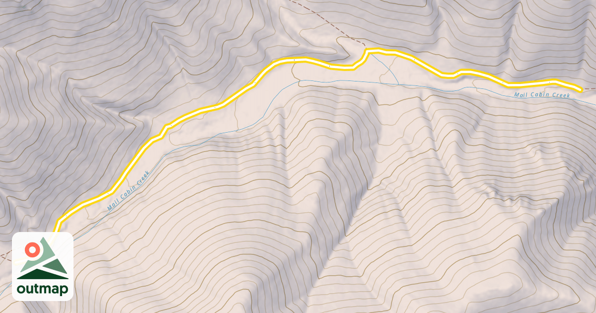 Map of Mail Cabin Trail