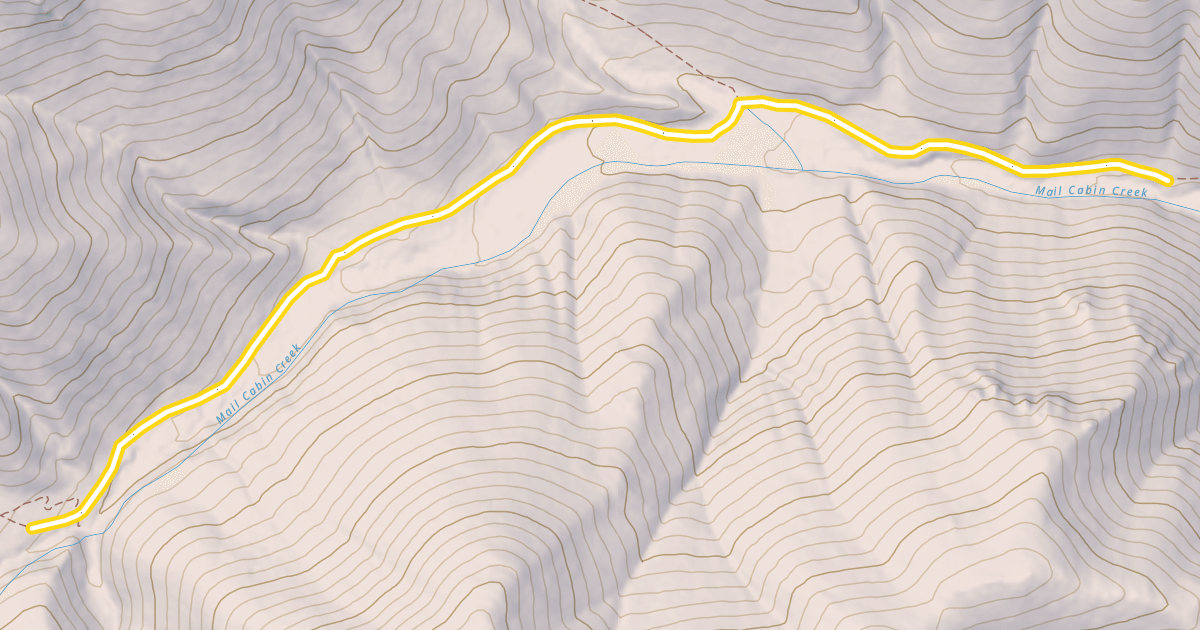 Map preview of Mail Cabin Trail