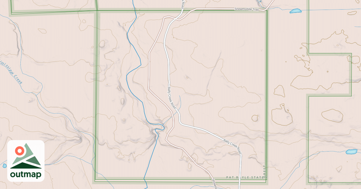 Map of EXPRESSWAY SNOWMOBILE ROUTE