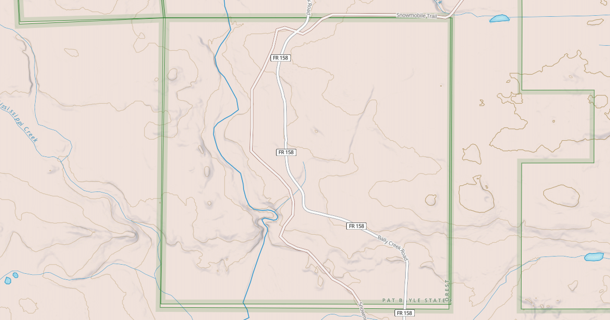 Map preview of EXPRESSWAY SNOWMOBILE ROUTE