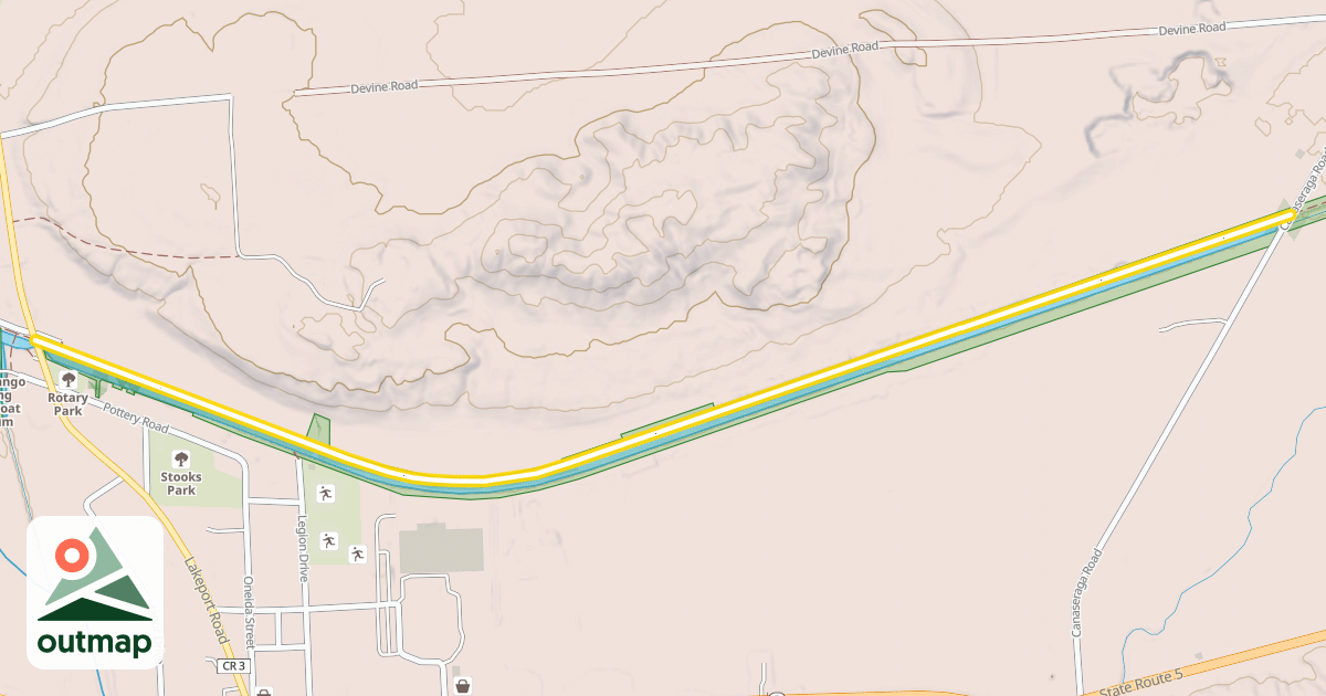 Map of Erie Canalway Trail