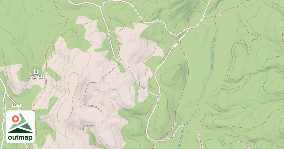Map of DRY CREEK BR-B