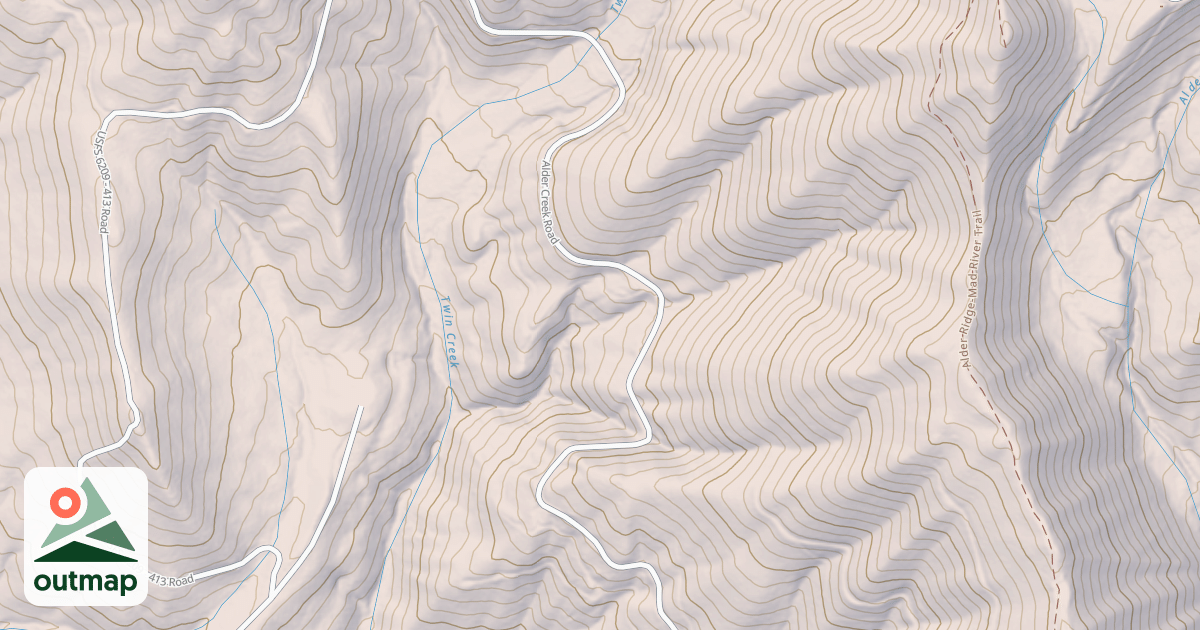 Map of ALDER CREEK