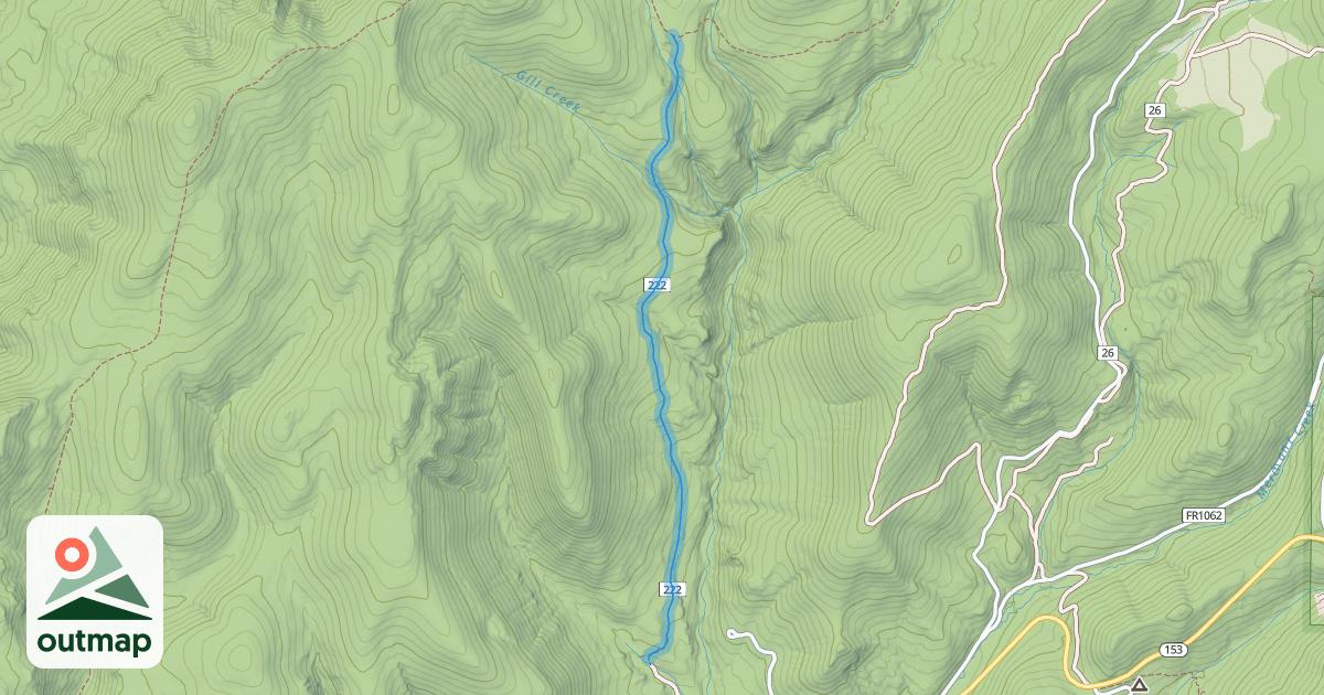 Map of West Fork Duncan Creek Trail
