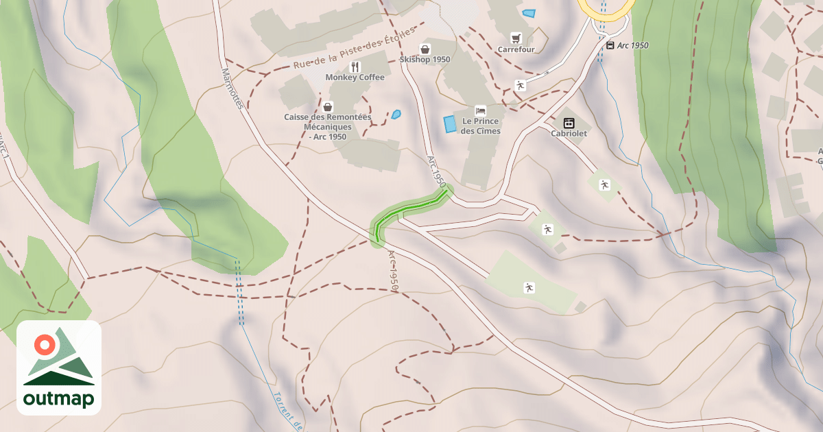Map of Arc 1950