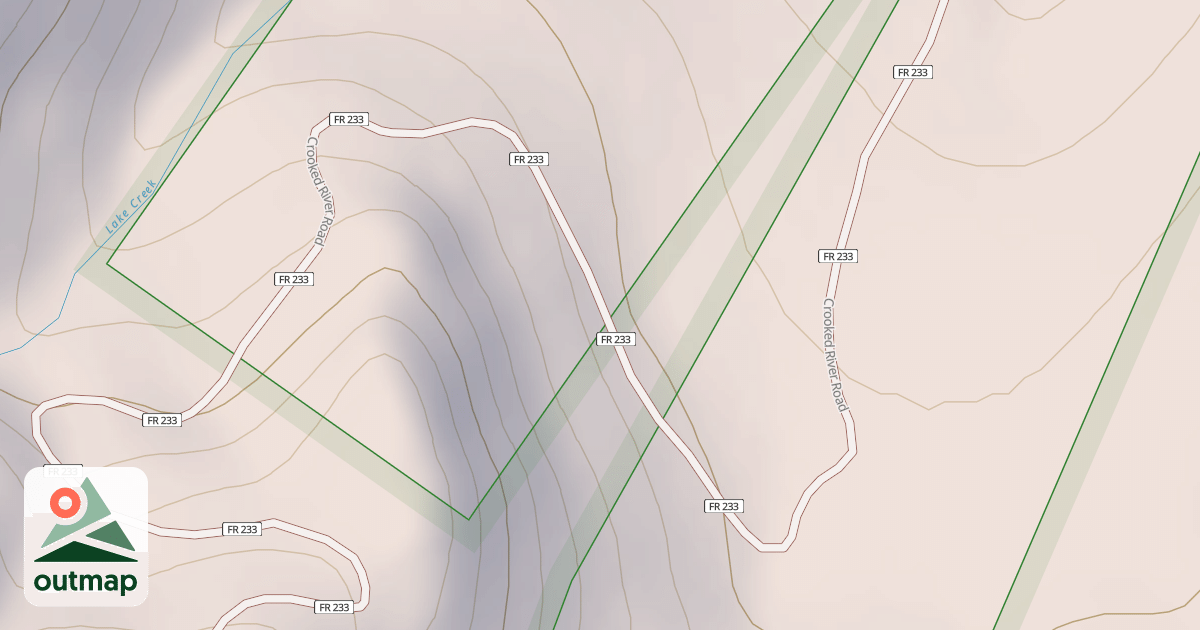 Map of CROOKED RIVER