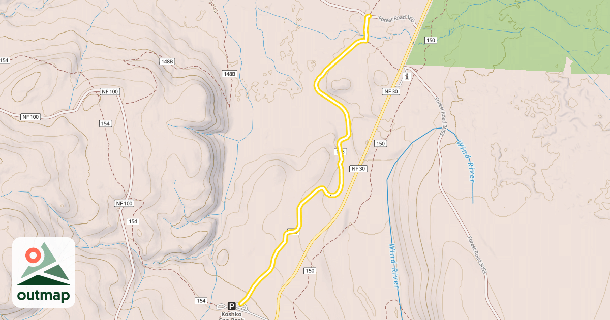 Map of Snofoot Trail #148