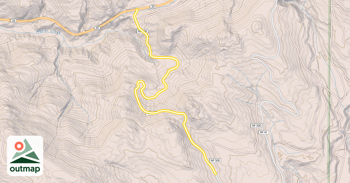 Map of Forest Road 600
