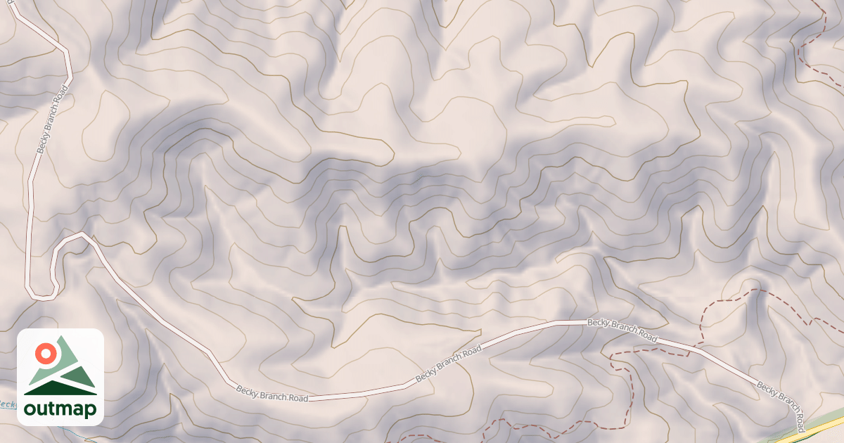 Map of BECKY BRANCH