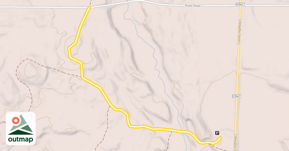 Map of Timm's Hill Trail