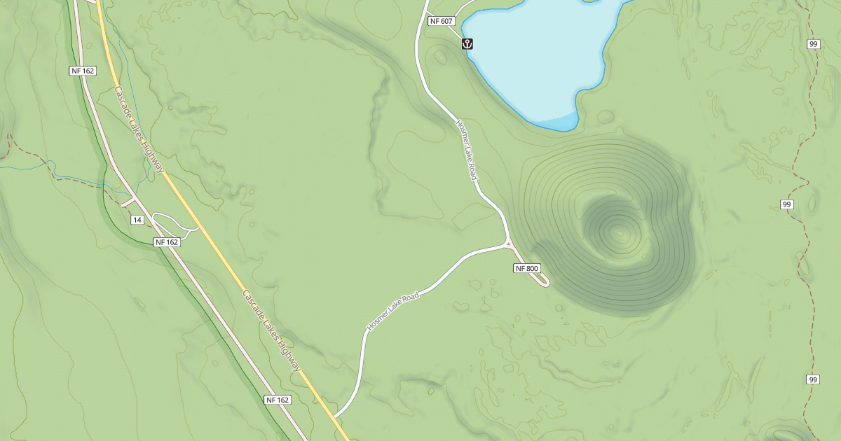 Map preview of ELK/HOSMER LAKE RD