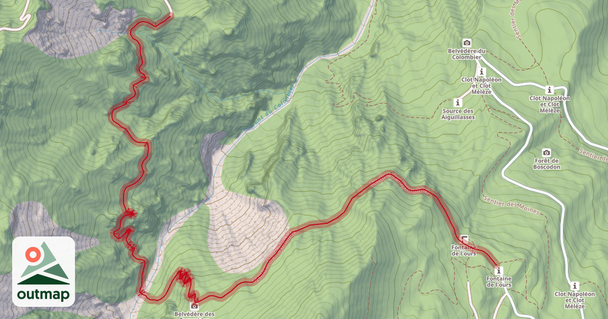 Map of Sentier des Pyramides