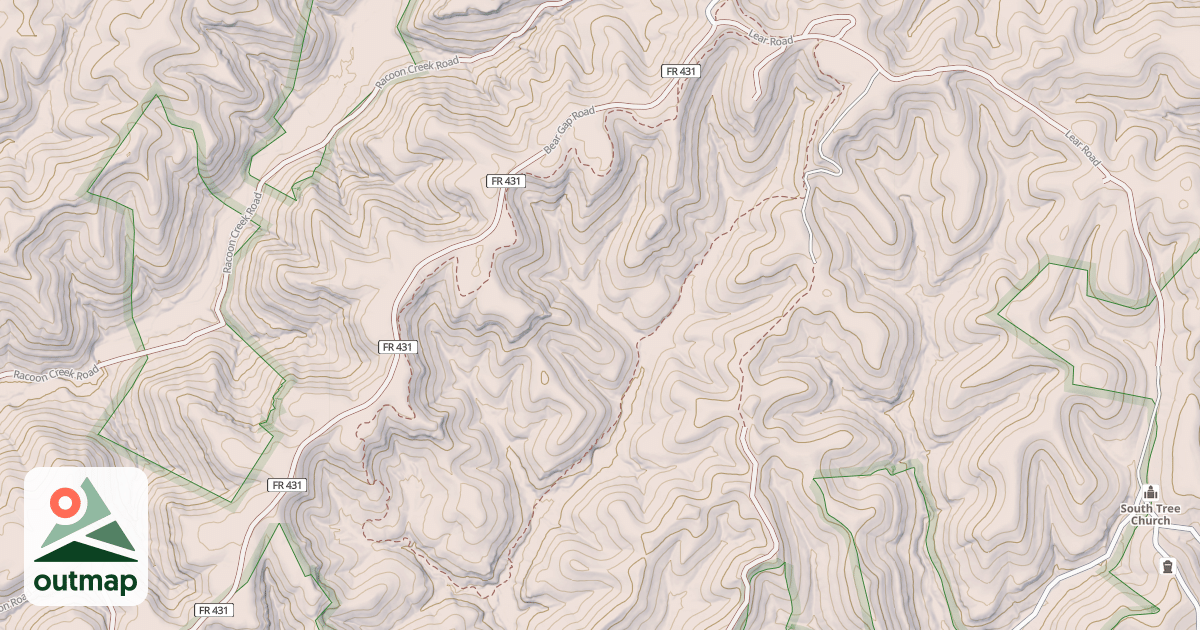 Map of USFS Motor Vehicle Use Map Trails 20734