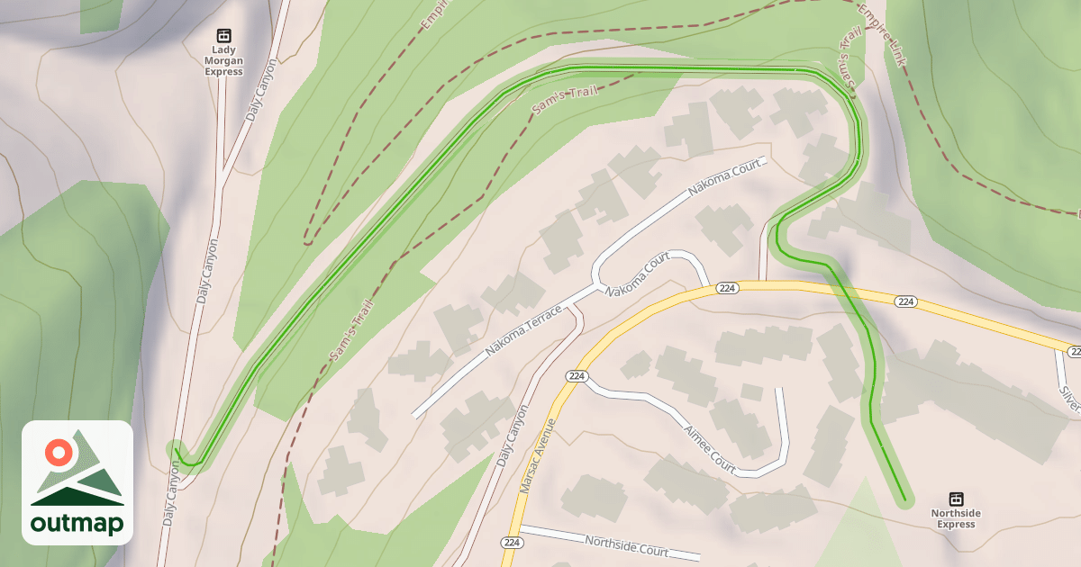 Map of Woodside