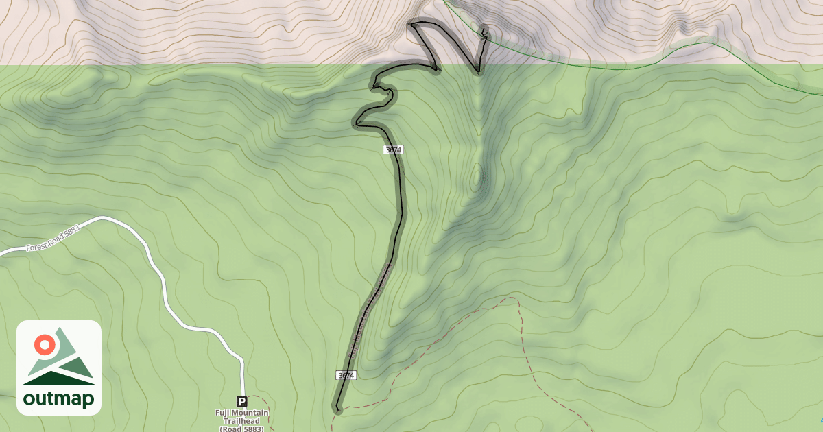 Map of Fuji Mountain Trail #3674