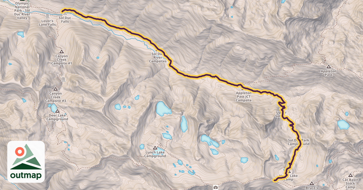 Map of Sol Duc River Trail