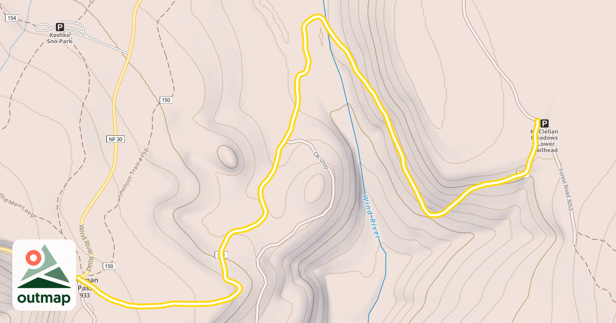 Map of Valley Ski Trail #151