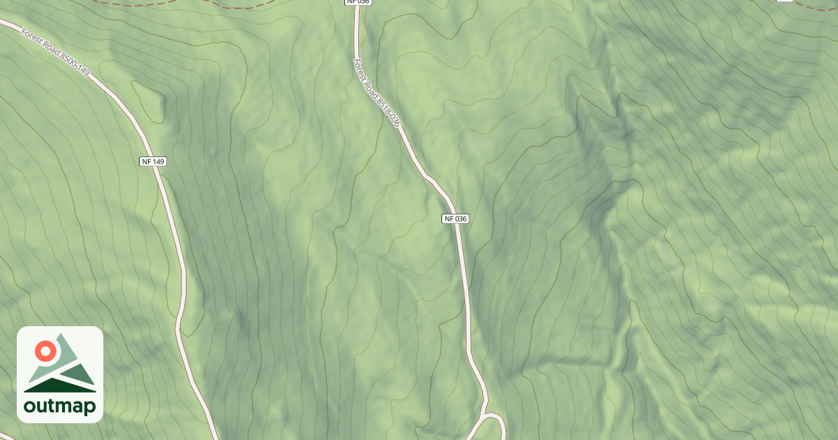 Map of ALLEN MOUNTAIN