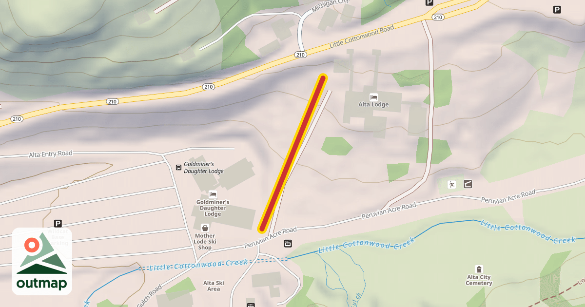Map of Alta Lodge Tow