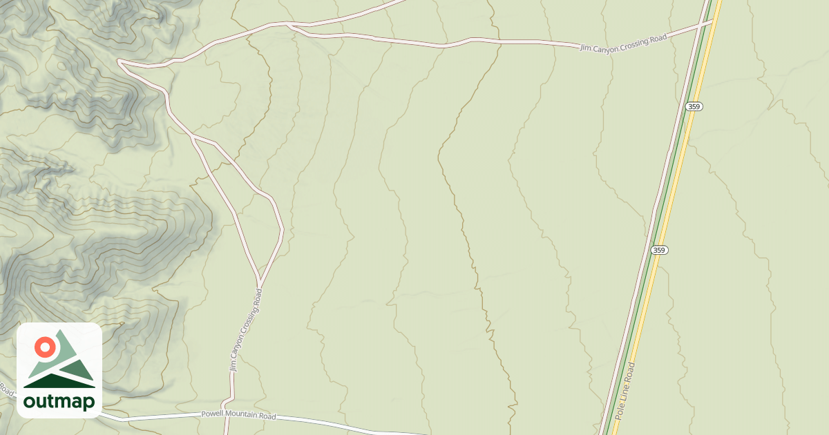 Map of JIM CANYON CROSSING ROAD