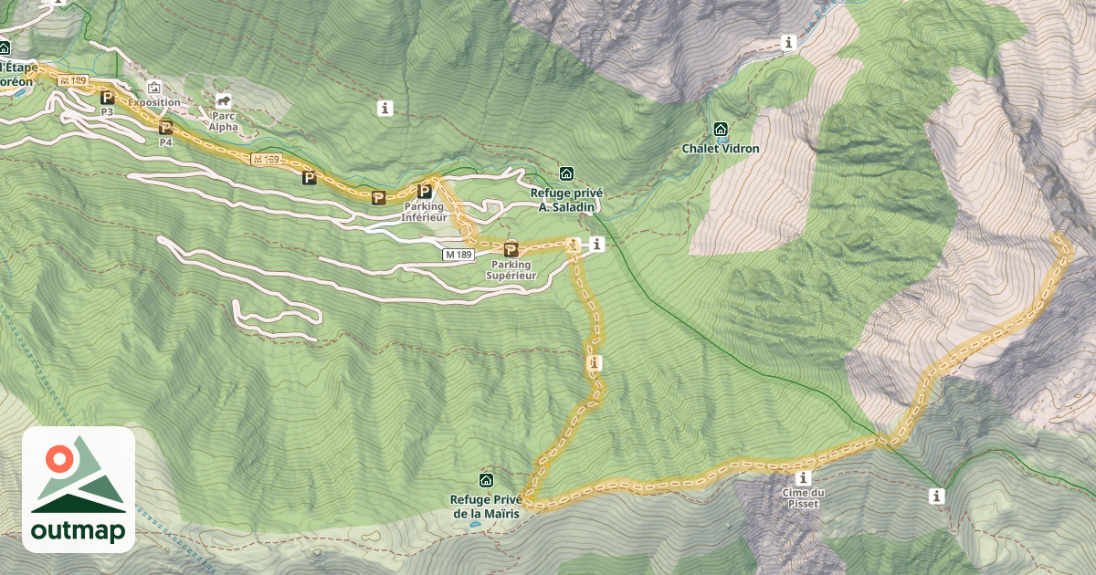 Map of Cime de Juisse — Le Boréon
