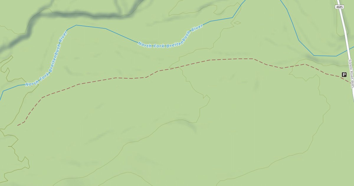Map preview of USFS Motor Vehicle Use Map Roads {4866B2F8-2654-47AD-9FCB-14E67FCA44FC}