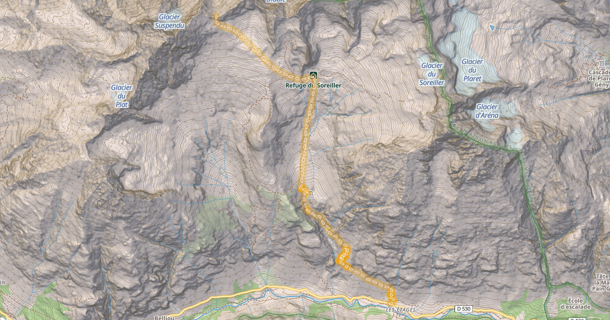 Map preview of Col de Burlan — Les Étages