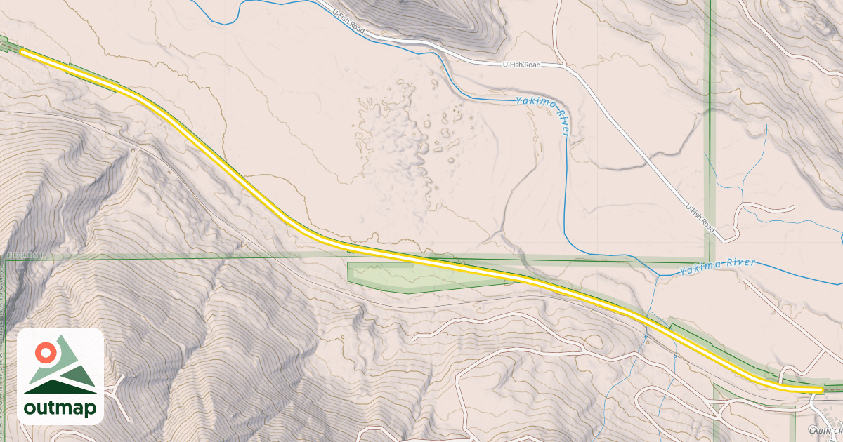 Map of Palouse to Cascades State Park Trail