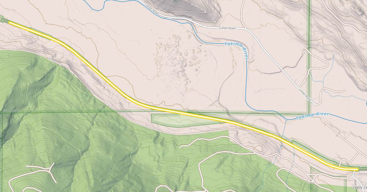 Map preview of Palouse to Cascades State Park Trail