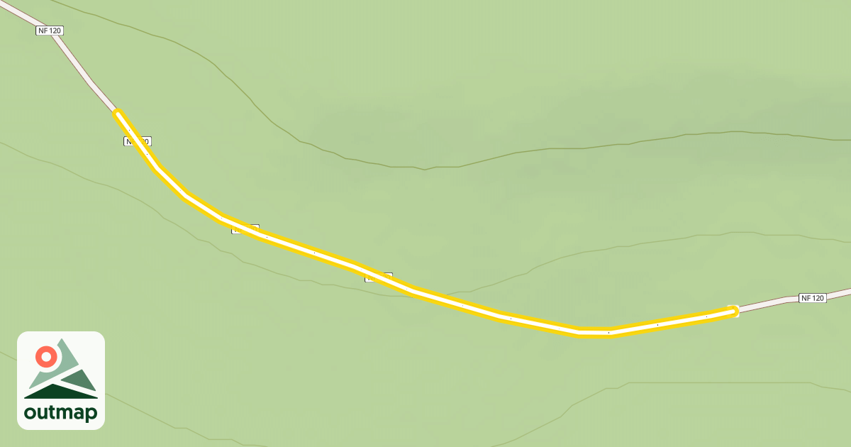 Map of Forest Road 4615-120