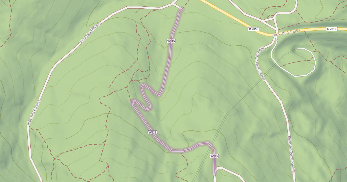 Map preview of Piste des Feuillus