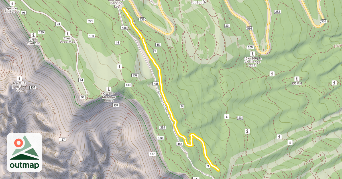 Map of Klaus Groomed XC Ski Trail