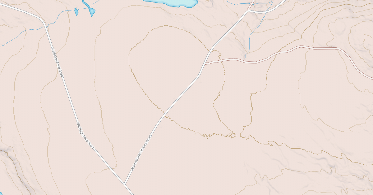 Map preview of Shared Use Road/Nanmahkanta stream