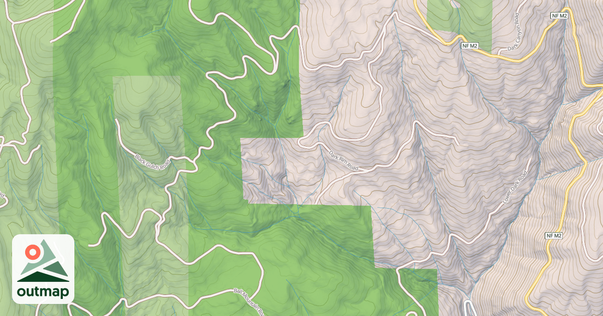 Map of DARK CANYON RIM