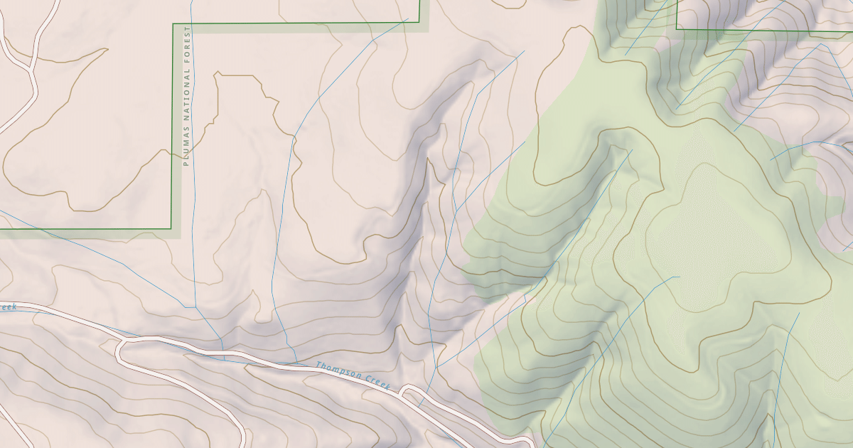 Map preview of CLAREMONT SPUR