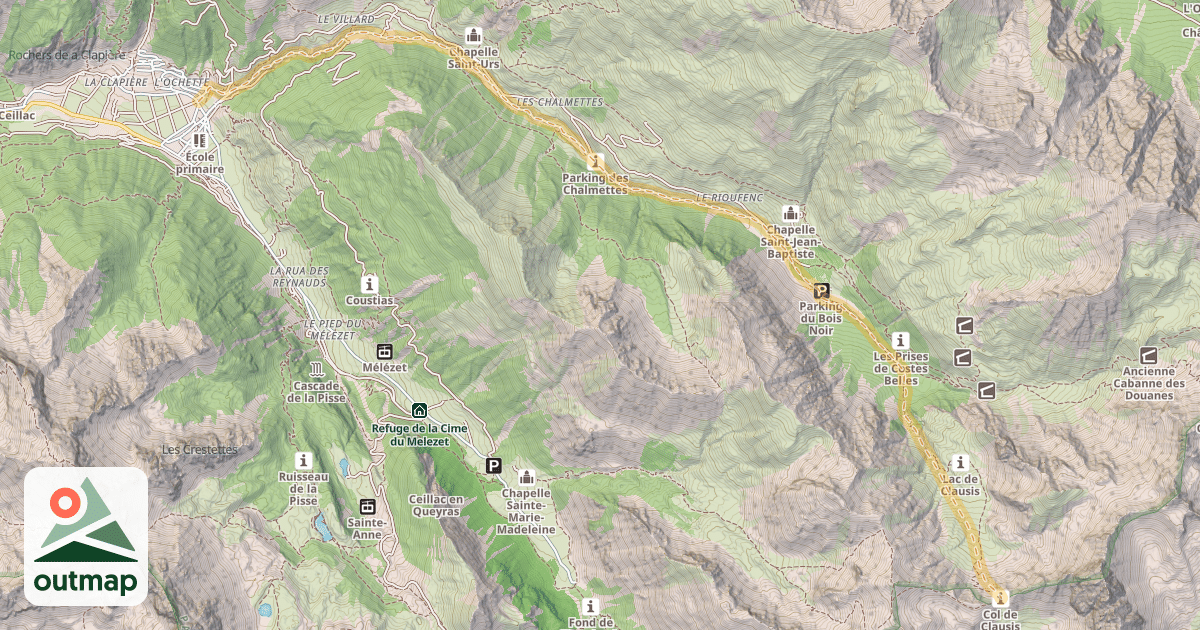 Map of Col de Clausis — Ceillac