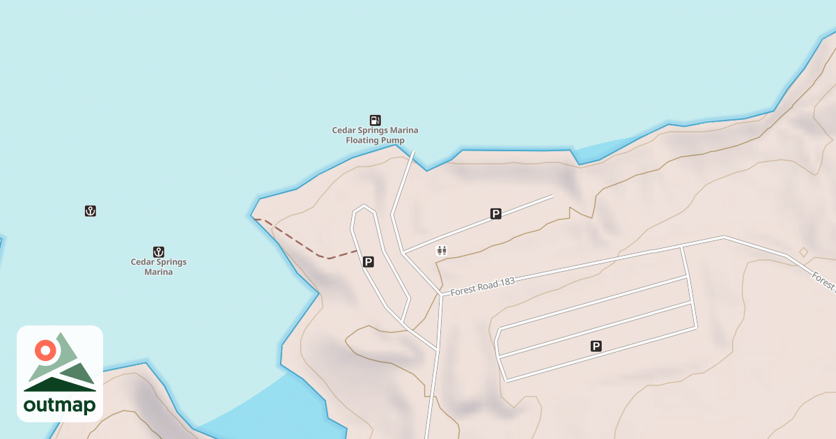 Map of CEDAR SPRS BOAT RAMP