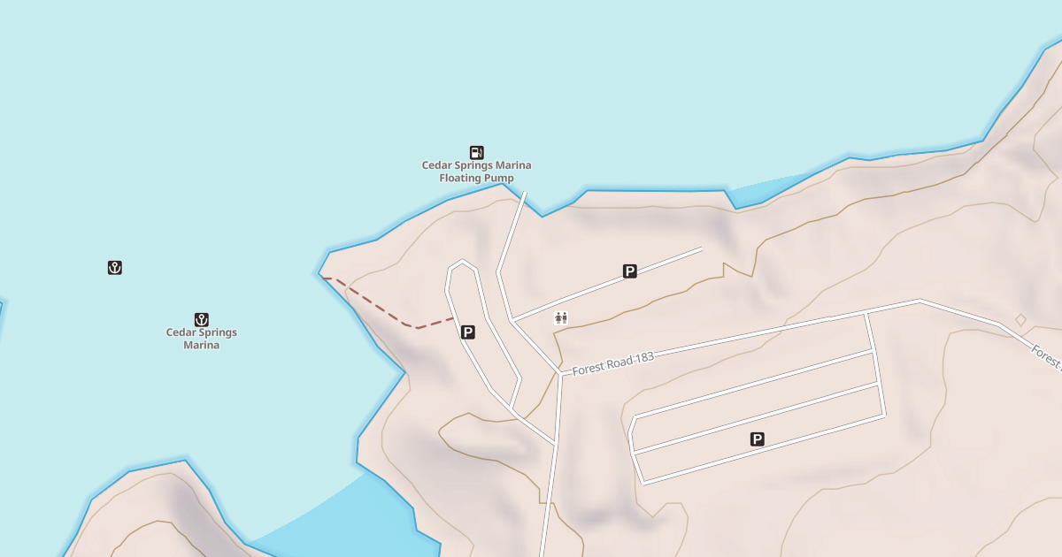 Map preview of CEDAR SPRS BOAT RAMP