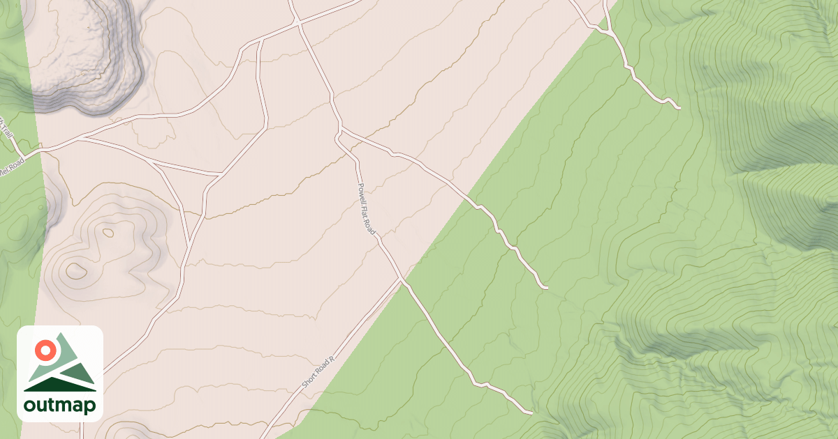 Map of POWELL FLAT ROAD in Mineral