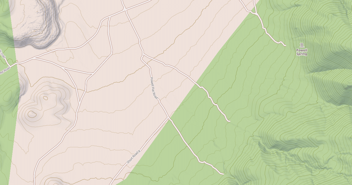 Map preview of POWELL FLAT ROAD