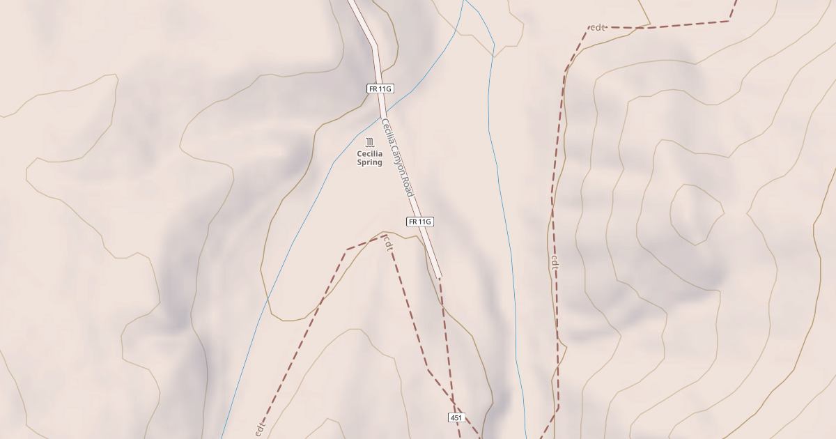 Map preview of CECILIA CANYON