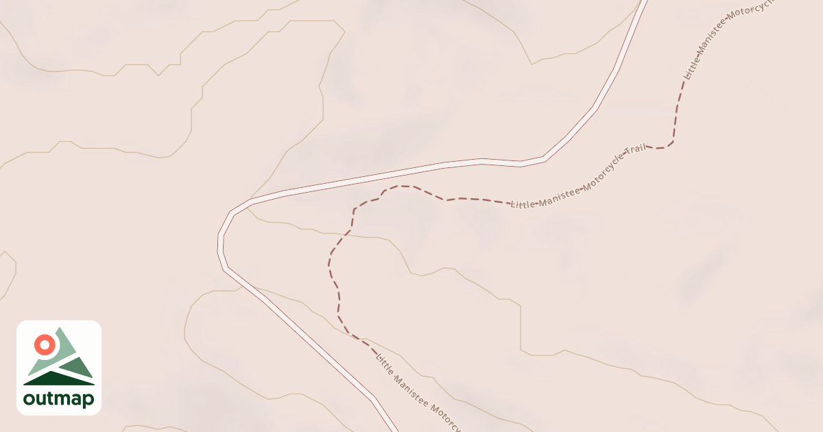 Map of Little Manistee Motorcycle Trail
