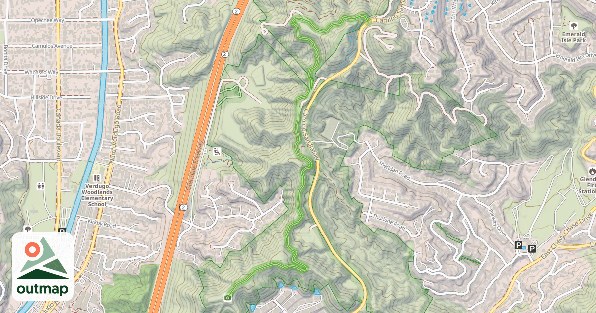 Map of Ridge Motorway