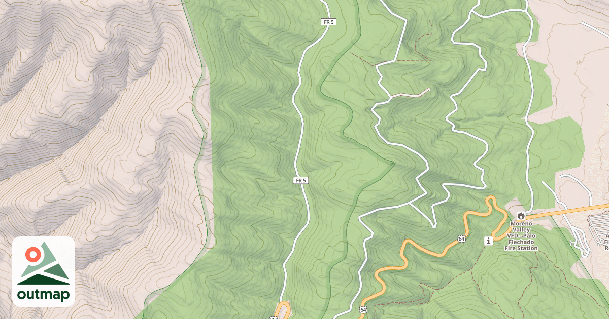 Map of LA JARA CANYON