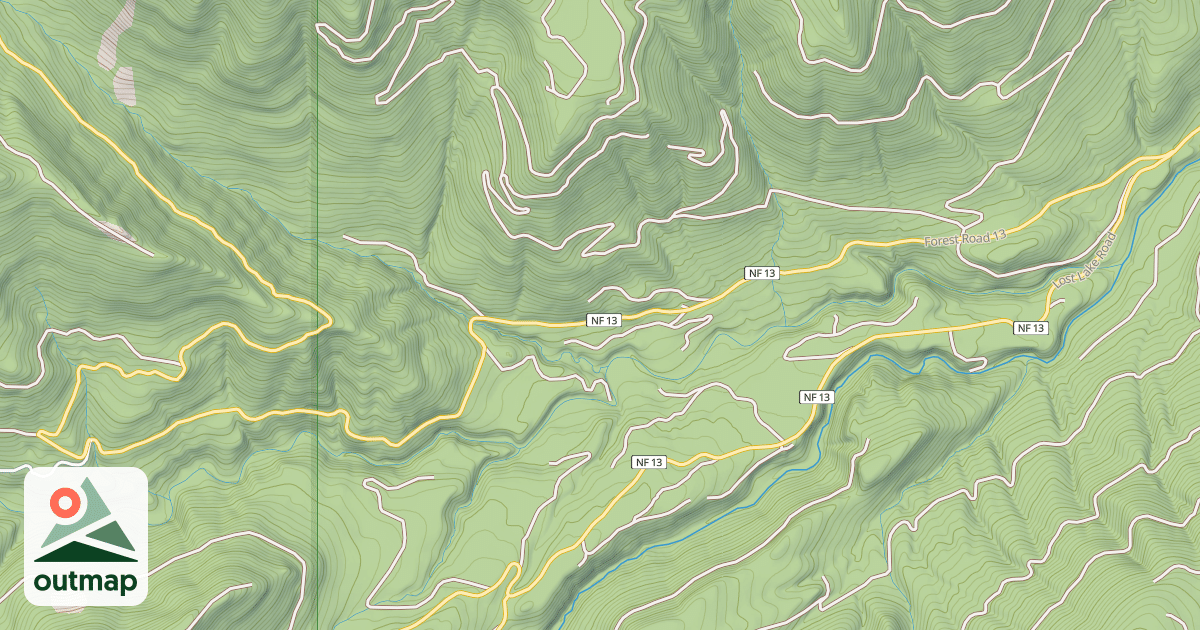 Map of LOST LAKE/LAKE BRANCH ROAD