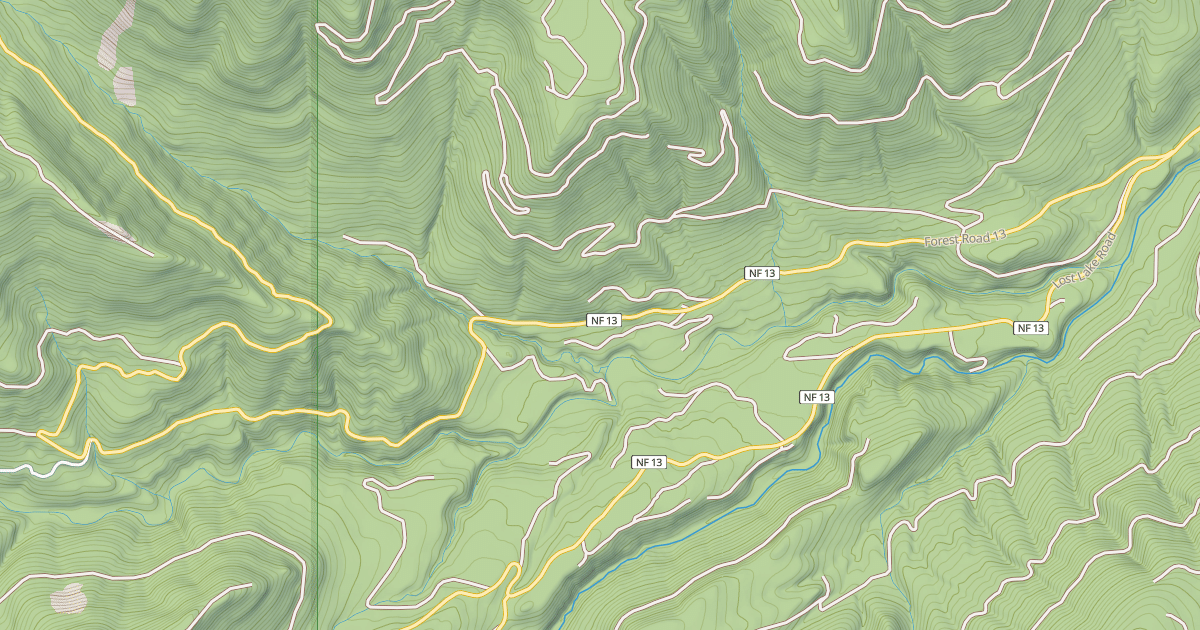 Map preview of LOST LAKE/LAKE BRANCH ROAD