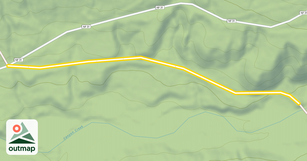 Map of Forest Road 3160