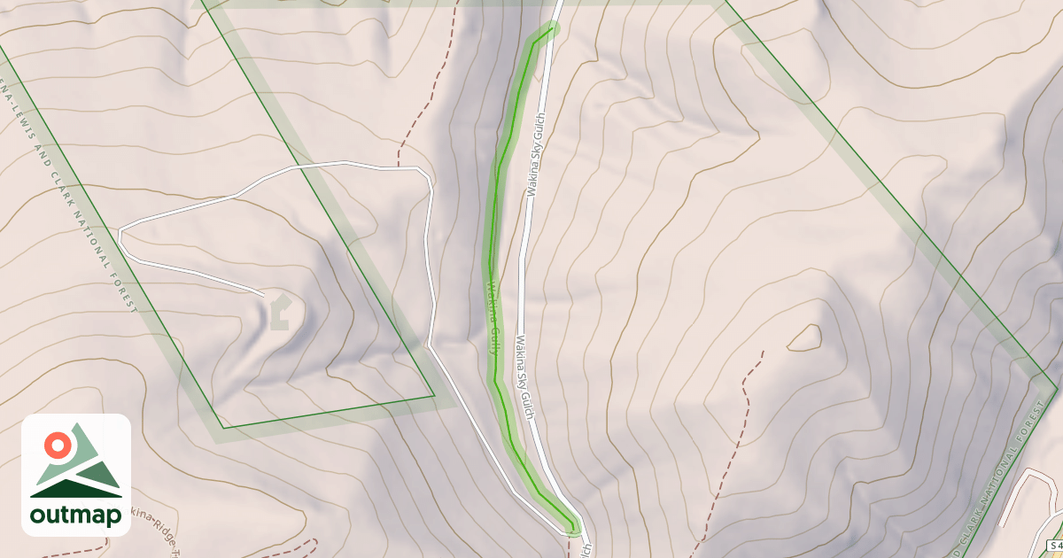 Map of Wakina Gully