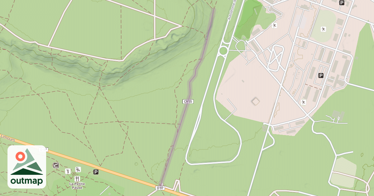 Map of Chemin Rural des Terres Fortes ou d'Arpajon à Mulleron
