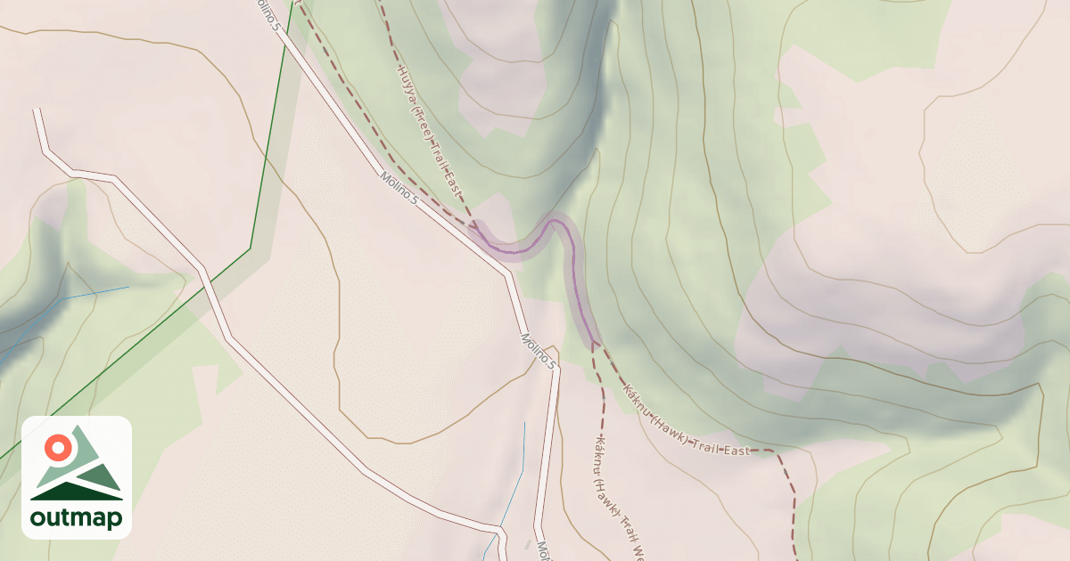 Map of Káknu (Hawk) Trail